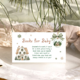 Cartão De Informações Leva livros de inverno para a vila para o bebê