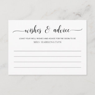 Cartão De Informações Leyton Desejos e Conselhos