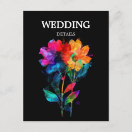 Cartão De Informações 🌈 LGBTQ Wedding DETAILS Petals & Pride 
