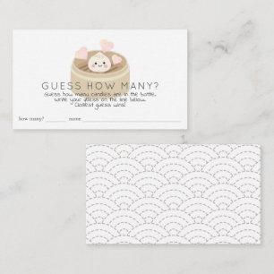 Cartão De Informações Lil Dumpling Chá de fraldas Adivinha Quantos Doces