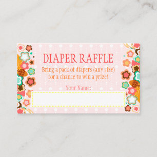 Cartão De Informações Lil Foxie Cub - Bilhete Raffle Fralda