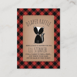 Cartão De Informações Lil Stinker Skunk Chá de fraldas Fralda Raffle