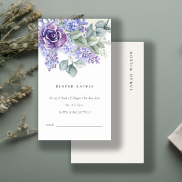 Cartão De Informações Lilac Fralda de Folhagem Suculenta Chá de fraldas