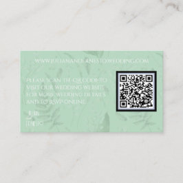 Cartão De Informações Lily do Vale | Código QR Verde Suave
