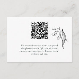 Cartão De Informações Lily of the Valley - White Enclosure Card