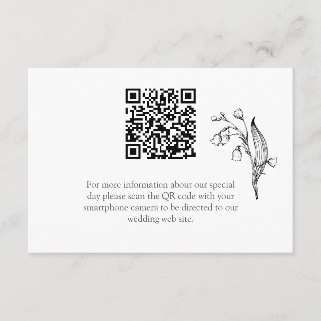Cartão De Informações Lily of the Valley - White Enclosure Card (Frente)