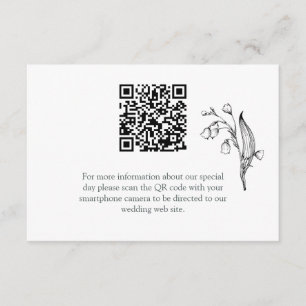 Cartão De Informações Lily of the Valley - White Enclosure Card