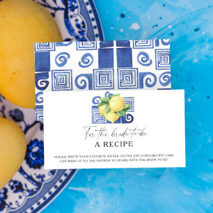 Cartão De Informações Limão Cítrico - Receita para a noiva 