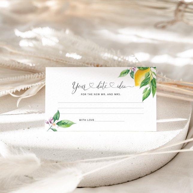 Cartão De Informações Limão-d'água ideias noturnas. Data jar (Criador carregado)