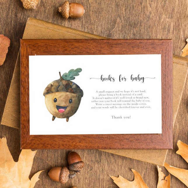 Cartão De Informações Lindo bolota - livros para bilhete de bebê (Criador carregado)