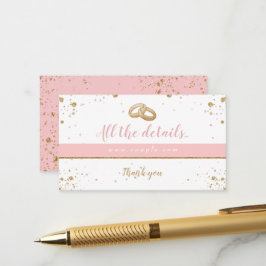 Cartão De Informações Lindo - COLEÇÃO Rosa Dourada A Todos os detalhes