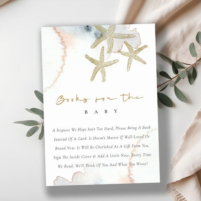 Cartão De Informações Lindo Display de Estrela-do-Mar Azul Dourado para  (Criador carregado)