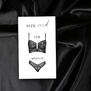 Cartão De Informações Lingerie de Aguarela Carta de Tamanho para Chuveir