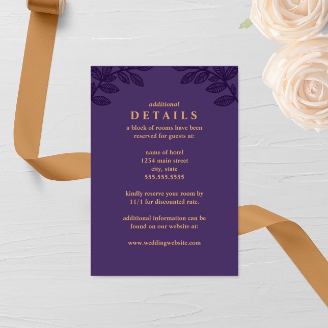 Cartão De Informações Linha Whimsical Deixa Casamento (Criador carregado)