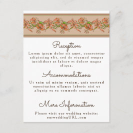Cartão De Informações Lírios-Tigre Enclosure de Casamento