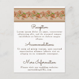 Cartão De Informações Lírios-Tigre Enclosure de Casamento