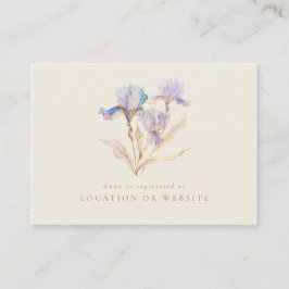 Cartão De Informações Lista de Presentes do Chá de Noiva Iris