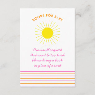 Cartão De Informações Listras de Sol Brilhante Neon Faixas Livros Ensola