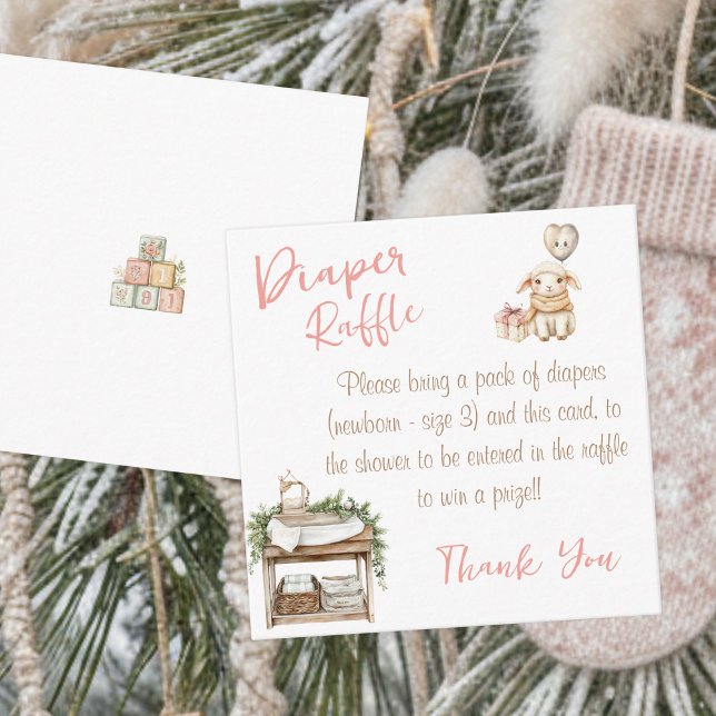 Cartão De Informações Little Bit Of Country Winter Boho Baby Girl Shower (Criador carregado)