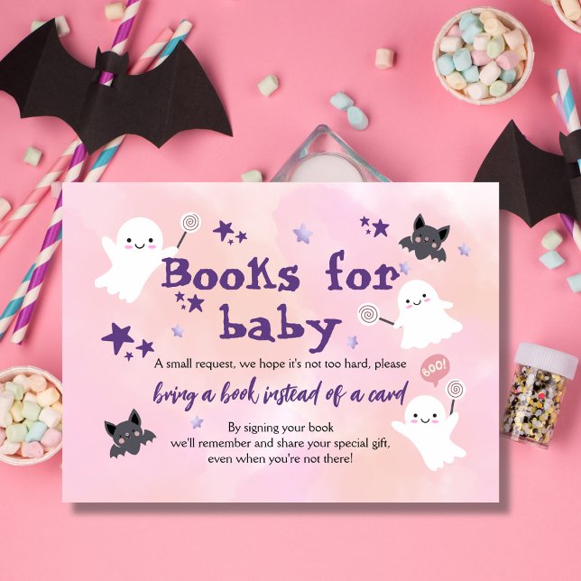 Cartão De Informações Little Boo Halloween | Livros para Pedido de Bebê (Criador carregado)