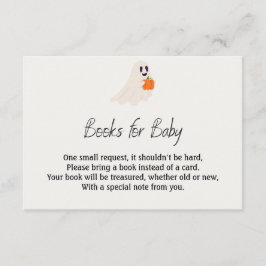 Cartão De Informações Little Boo Is Almost Due Halloween Baby Shower