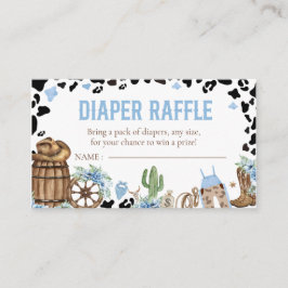 Cartão De Informações Little Cowboy Diaper Raffle, Western Baby Shower