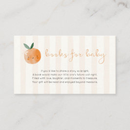 Cartão De Informações Little Cutie Orange Baby Shower Books For Baby