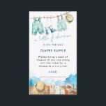 Cartão De Informações Little Fisherman Diaper Raffle Baby Shower<br><div class="desc">Little Fisherman Diaper Raffle Baby Shower. A little fisherman is in a set stylish handwriting style script. Easily personalise the rest of the text to your own requirements.</div>