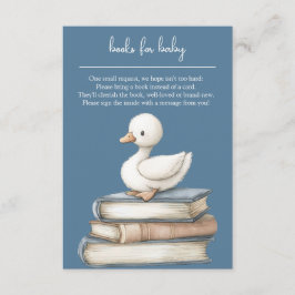 Cartão De Informações Little Goose Book Request Card Goose Baby Shower 