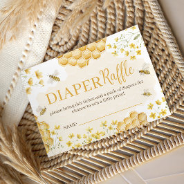 Cartão De Informações Little Honey Diaper Raffle Insert