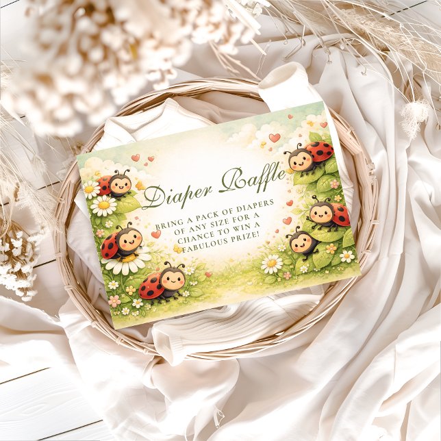 Cartão De Informações Little Ladybug Garden Celebration Diapper Raffle (Criador carregado)