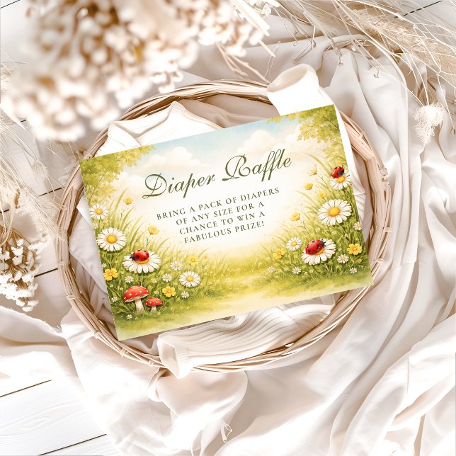 Cartão De Informações Little Ladybug Meadow Celebration Diapper Raffle (Criador carregado)