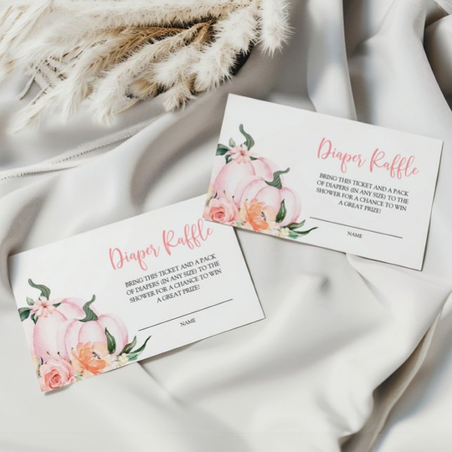 Cartão De Informações Little Pumpkin Diaper Raffle Enclosure Card (Criador carregado)