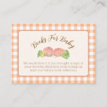 Little Pumpkins Orange Gingham Books for Baby