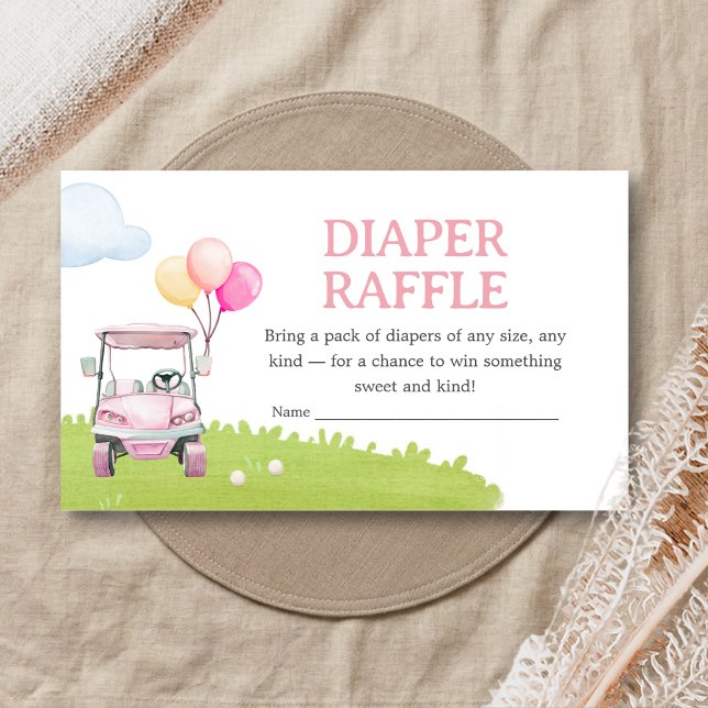 Cartão De Informações Little Putter Golf Baby Shower Diaper Raffle (Criador carregado)