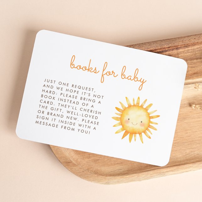 Cartão De Informações Little Ray of Sunshine Cute Baby Shower Books (Criador carregado)