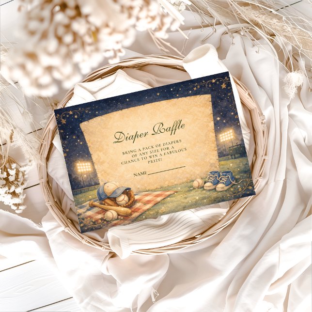 Cartão De Informações Little Slugger Baseball Diapper Raffle (Criador carregado)