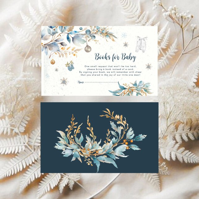 Cartão De Informações Little Snowflake Clothesline Books for Baby Insert (Criador carregado)