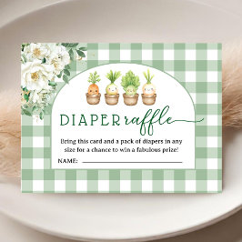 Cartão De Informações Little Sprout Baby Shower Diaper Raffle