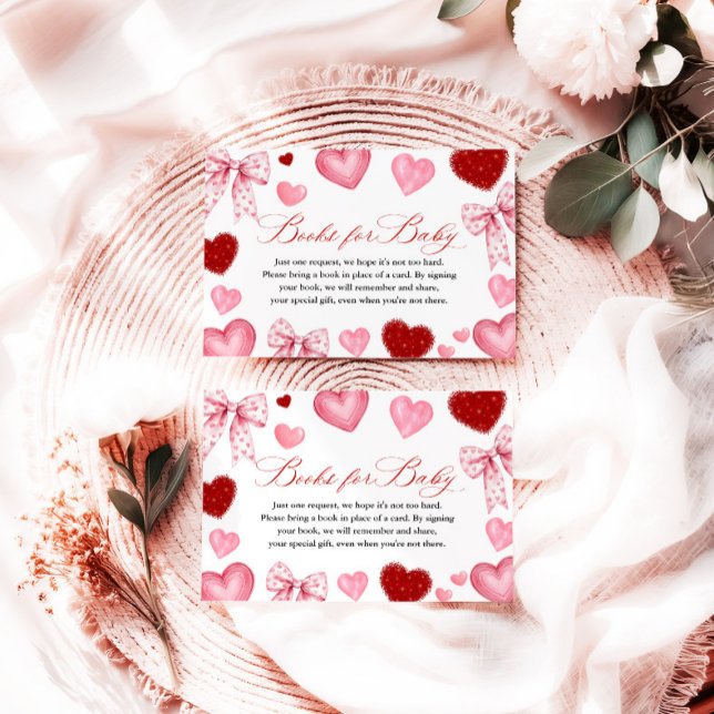 Cartão De Informações Little Sweetheart Baby Shower, Books for Baby (Criador carregado)