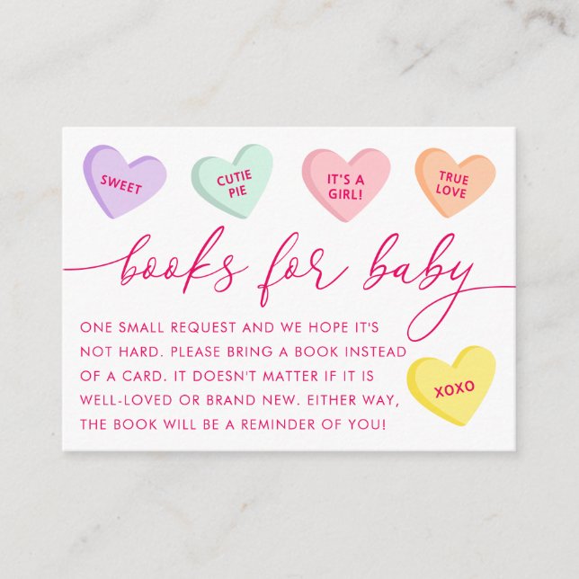 Cartão De Informações Little Sweetheart Candy Hearts Books for Baby (Frente)