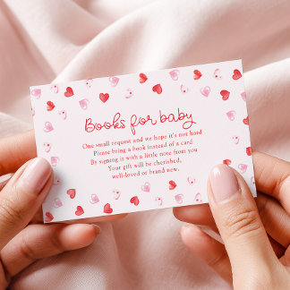 Cartão De Informações Little Sweetheart Girl Baby Shower Books for Baby