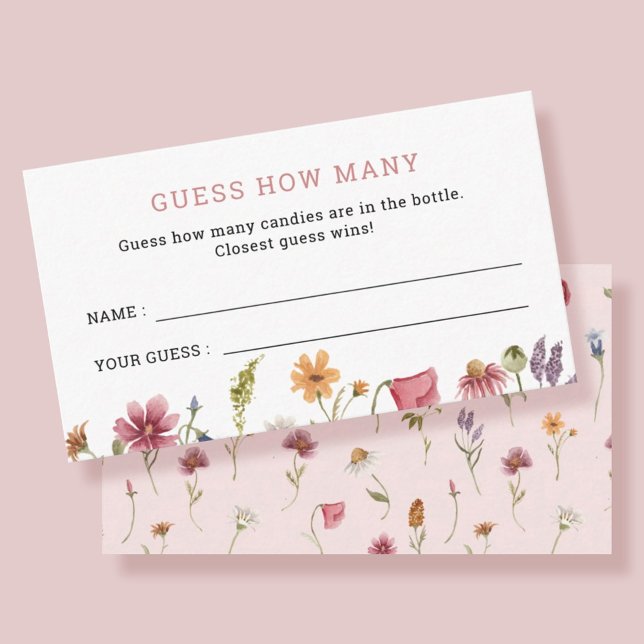 Cartão De Informações Little Wildflower adivinha quantos jogos (Criador carregado)