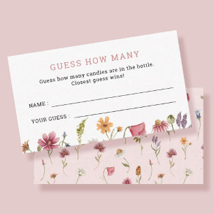 Cartão De Informações Little Wildflower adivinha quantos jogos