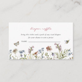 Cartão De Informações Little Wildflower | Gabinete de Raffle Fralda