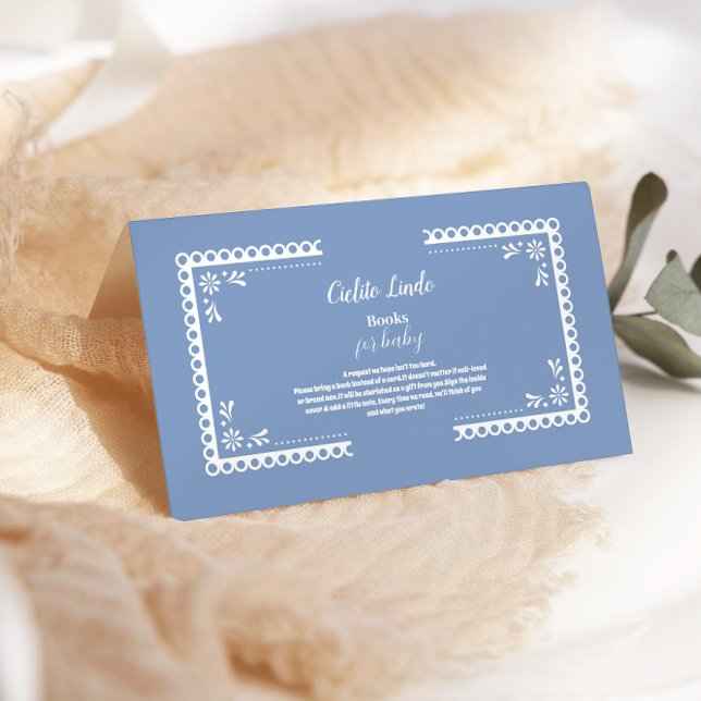 Cartão De Informações Livro Azul Mexicano Cielito Lindo para Bebê (Criador carregado)