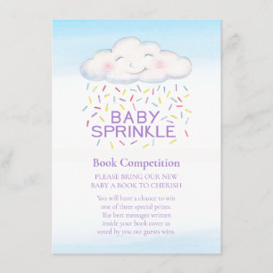 Cartão De Informações Livro de baby sprinkle competição nuvem confeitos