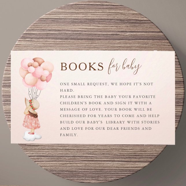 Cartão De Informações Livro de Balões de Chá de fraldas para Bebê (Criador carregado)