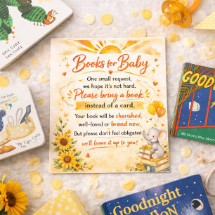 Cartão De Informações Livro de Bebê Sol Dourado Estilo