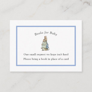 Cartão De Informações Livro de Bebê Vintage Rosa do Peter Rabbit